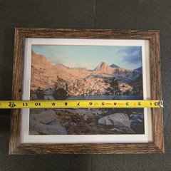 12×10 Desert Mountain Landscape Print in Standing Wooden Frame Home Decor