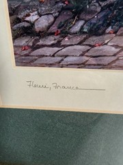 Alan Klug Art Photograph Fleurie France House Garden Signed Frame 24″ x 27″