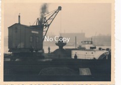Photo Of Cargo Ship Crane On The Rhine Loading Coal 1932 X204