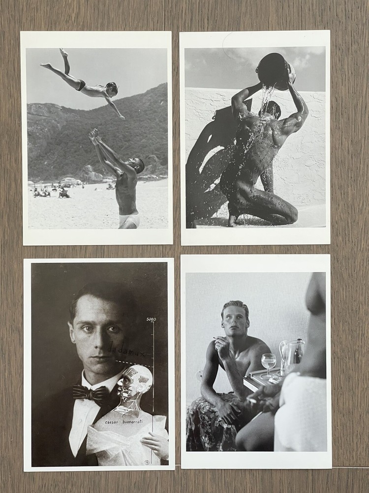 SALE! Super RARE! Bruce Weber / Max Ernst – Four Vintage Postcards
