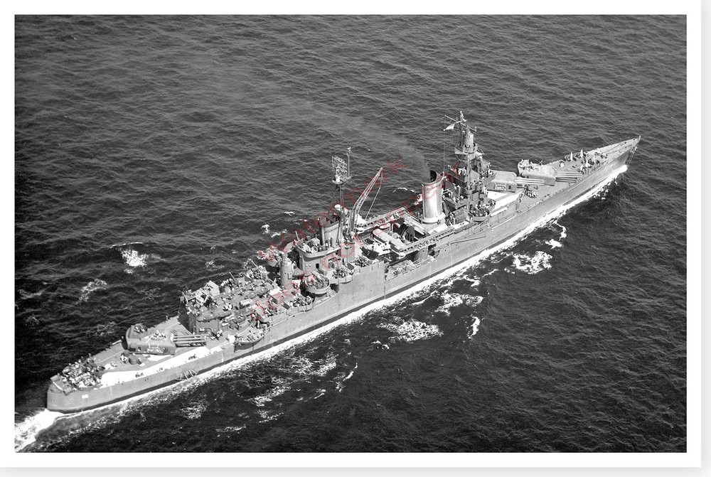 USS Indianapolis CA-35 WW II 1945 Shark Attack US Navy Silver Halide Photo