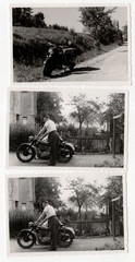 3 x Photo GDR Moped Motorcycle AWO Wiesel