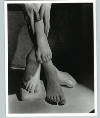 1941 1992 Statue & Live Female Barefoot Beauty Large Art Photo By Horst 16X20