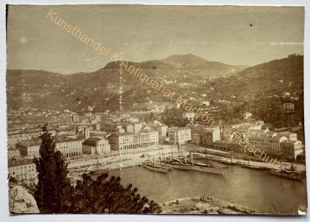 orig. Photo Photograph Circa 1880 French Riviera Nice 12.5×8.5cm