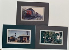 Dan Richards Photo Art 5″x7″ Matted Pictures of Trains Lot of 3 Different Pics