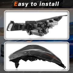 Headlight Assembly for 2021 2022 Hyundai Elantra, Halogen with LED Passenger Sid