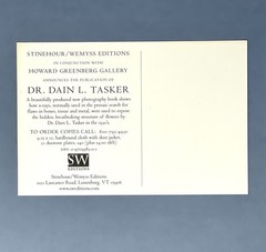 Dr. Dain L. Tasker (1872-1964) Art Photo Book Announcement Card – X-ray Flowers