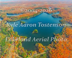 Wheeler Lake, Oconto Co., near Lakewood, Wisc., Overhead Photo. Frame Optional.