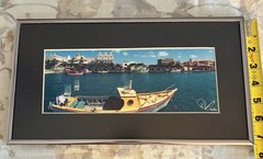 Colorful Caribbean Travel Decor Pair Framed Photography Signed by Artist