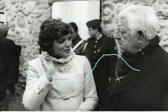 30x20cm original archive photo Jacques Haillot 1971 Uschi glass + Jean cabinet photo