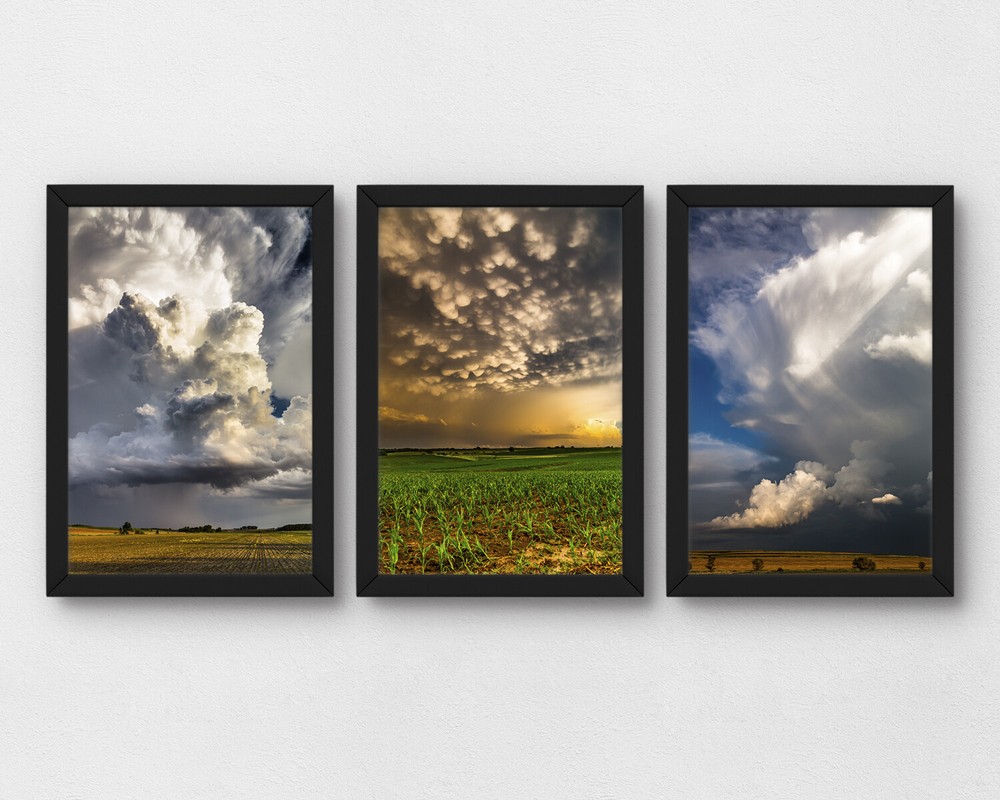 4x6in Set of 3 Landscape photography prints nature storm photo collage wall art