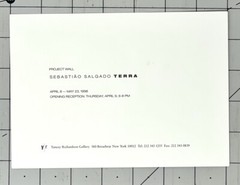 Sebastião Salgado (b. 1944) Art Show Announcement Card 1998 – Terra