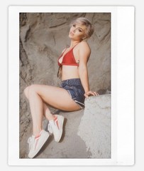 Art pinup bunny model Cheyanne Instax Wide Instant Film Print Fujifilm
