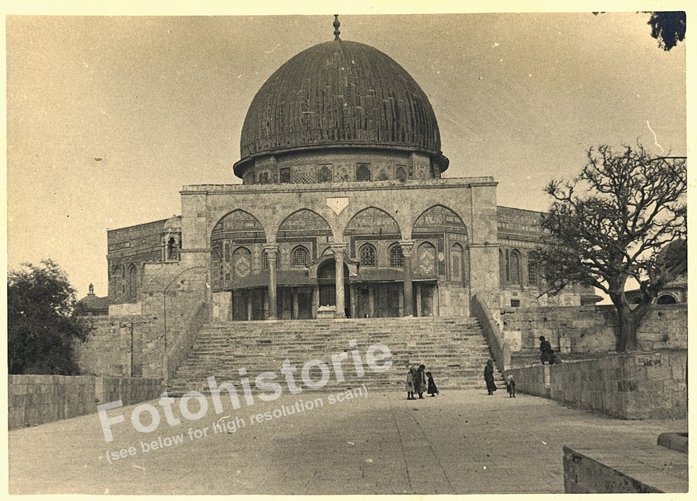 Photo Palestine Jerusalem Dome of the Rock Temple Mount Islamic Architecture 1932