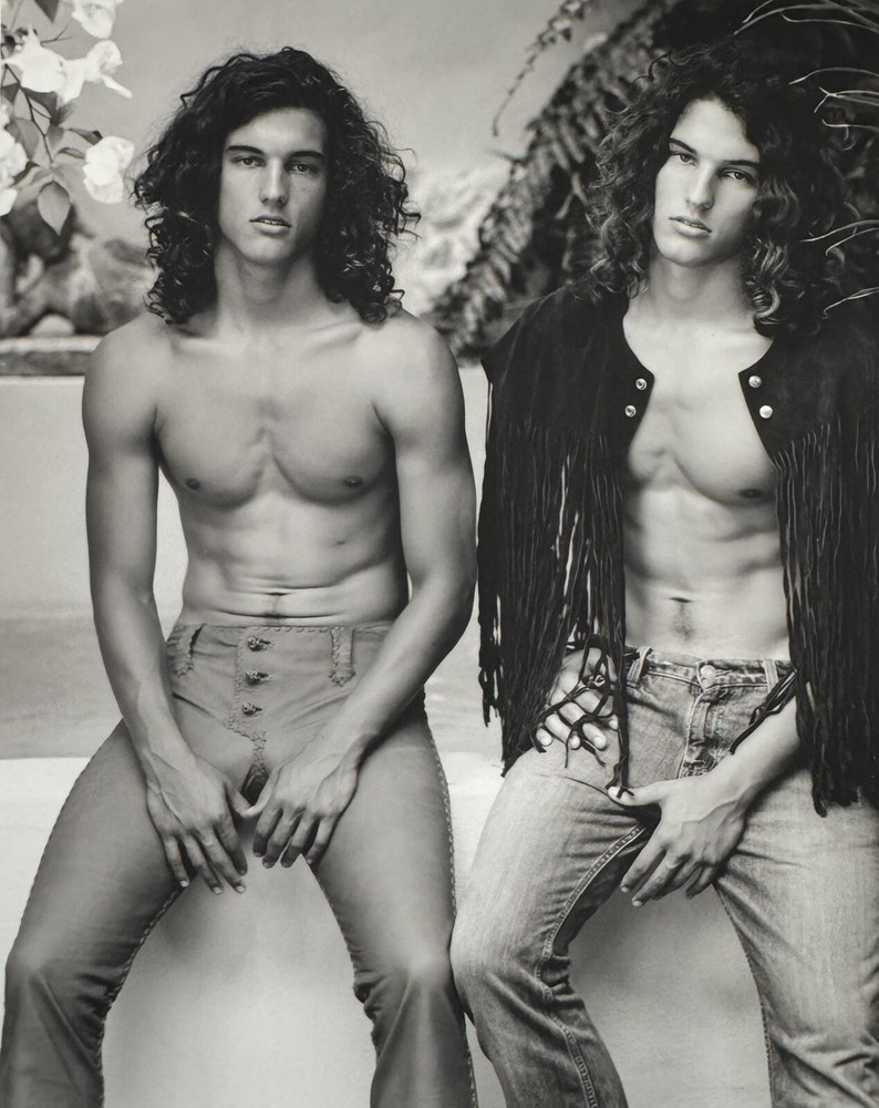 Original c. 2008 Bruce Weber Twins SIGNED Silver Gelatin Photo Men Gay Interest