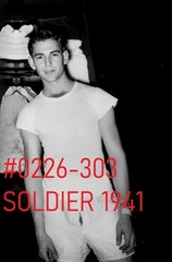 VINTAGE MALE PORTRAIT #0226-330 -soldiers series -1941 -freeShipping in the usa