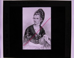 Mozart Wolfgang Amadeus Mother Old Glass Picture 8.5 x 10 cm