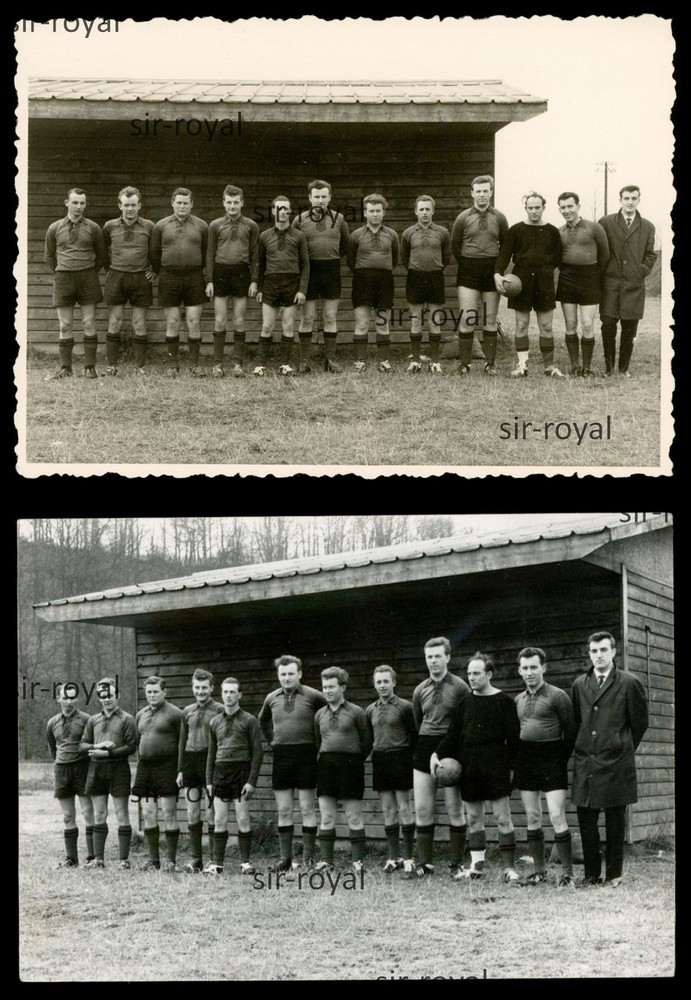 2x Football Team Circa 1960 – Sports – Photo 10x7cm