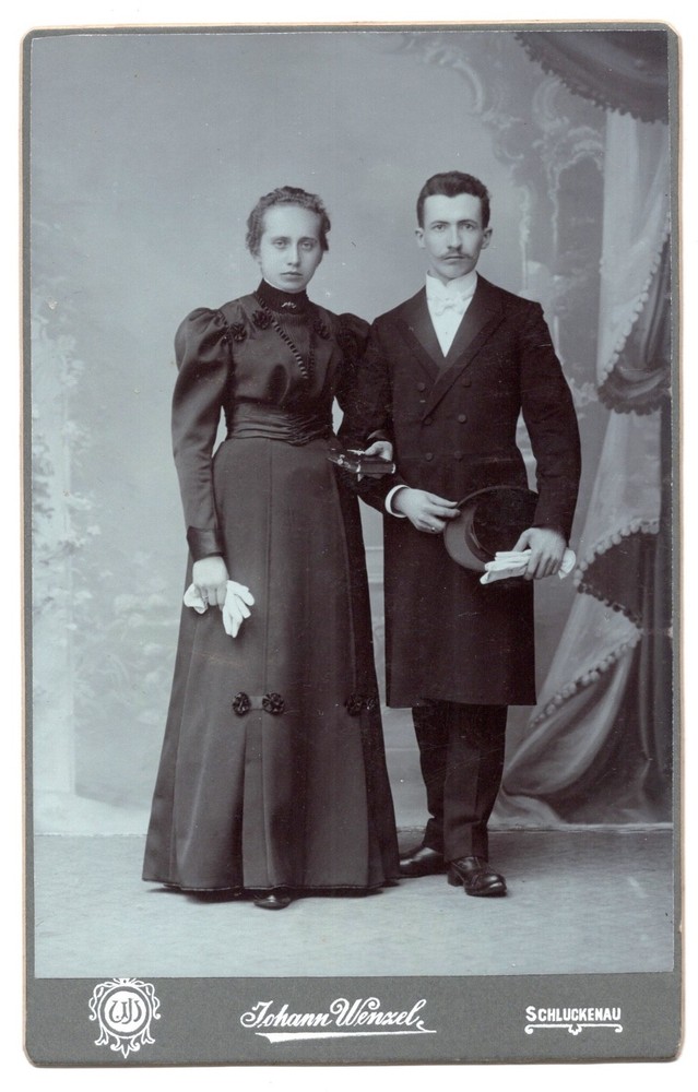 Photograph couple Schluckenau Bohemia, today Šluknov Czech Republic 1905 (143)