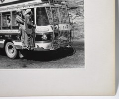 Vintage James W. Howlett Photograph, Focusing on a Group of People on a Bus