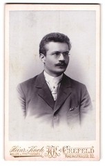 Photograph Heinr. Koch, Crefeld, Rheinstrasse 32, portrait middle-class gentleman mi