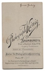 Photograph Carl König, Naumburg a. S., portrait young lady with tied back
