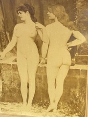 Grande Albumen Print Photo Saint Antoine Tentation Curiosa Sepia 19th Century