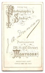 Photograph J. A. Duncan, Montrose, 136, High Street, Portrait Two Bourgeois