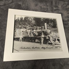 Richardson Brothers Locomotive 1882 Train Photograph 8×10 B&W Framed Truckee