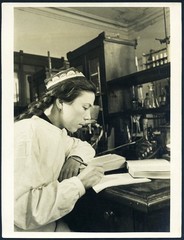 Larger Size, Uzbek girl in the laboratory of Tashkent University, Vintage fine a