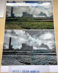 2x Photo Zeitz Industry 30x20cm Print 2014 each B/W and Colour