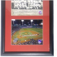 Boston Red Sox 1918 & 2004 World Series Champions Team Photos Framed Matted