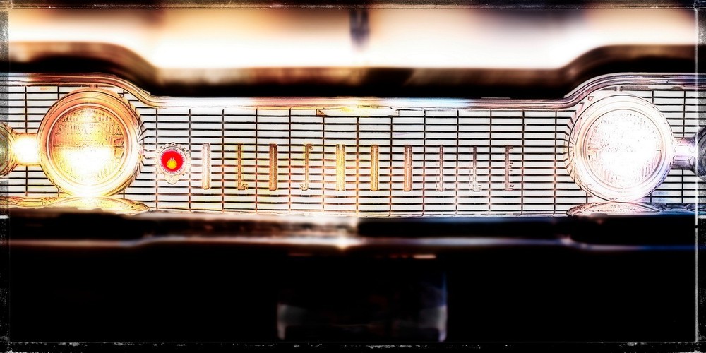 Fine Art Photography, Color print, 9×18, Oldsmobile Grill, Classic Car