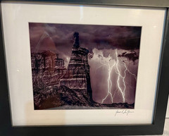 Jared L. Ketter Signed Framed Landscape Photograph Lightning Rock Formation