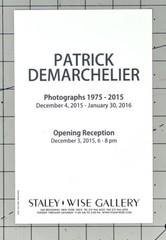 PATRICK DEMARCHELIER (1943-2022) Art Announcement Card 2015