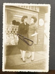 Photo Portrait Woman Model Shop Window Food Berlin Enamel Mampe Advertising