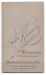 Photograph Fritz Kiener, Tuttlingen, Bahnhofstraße 53a, portrait of a young Fr
