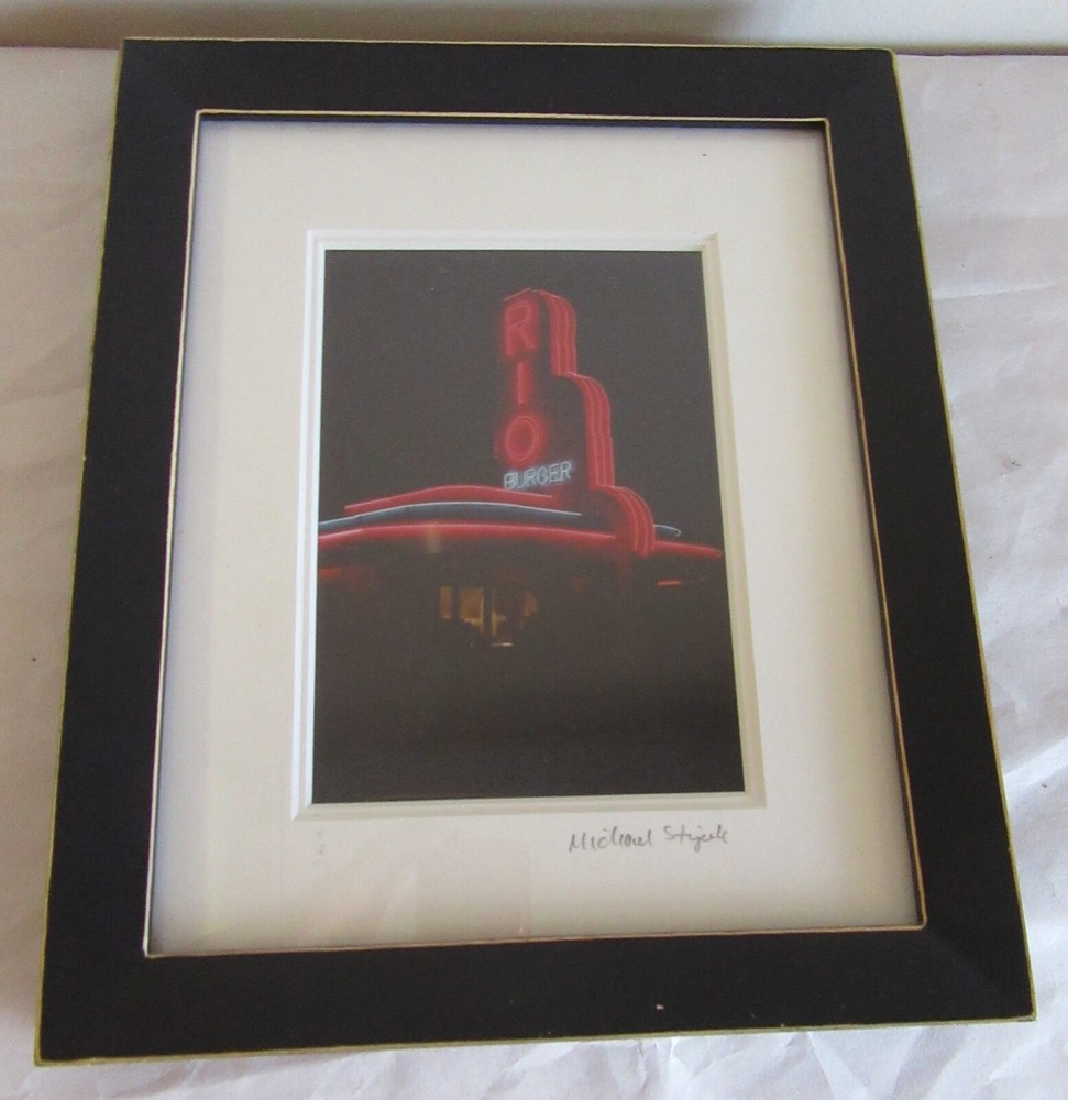 Michael Stipek Signed & Matted “Rio Burger” Photograph 11.5 x 9.5″ Frame