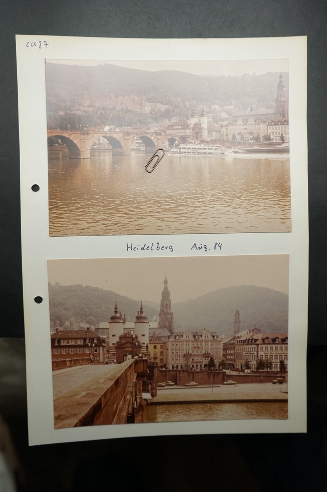 Photo View Heidelberg 1984 Steamer Bridge Church Color Lot Picture Building House