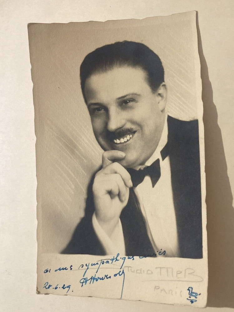 Original Portrait Photo Of A Man Dedication Actors Year 1926 Art Studio MEB