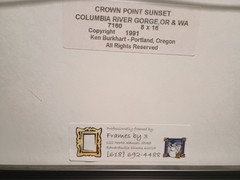 Crown Point Sunset Columbia River OR WA Ken Burkhart Photography Framed 8 X 16″