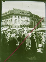 Freiburg Market Circa 1920 Seeds Hambrecht Historic Glass Negative