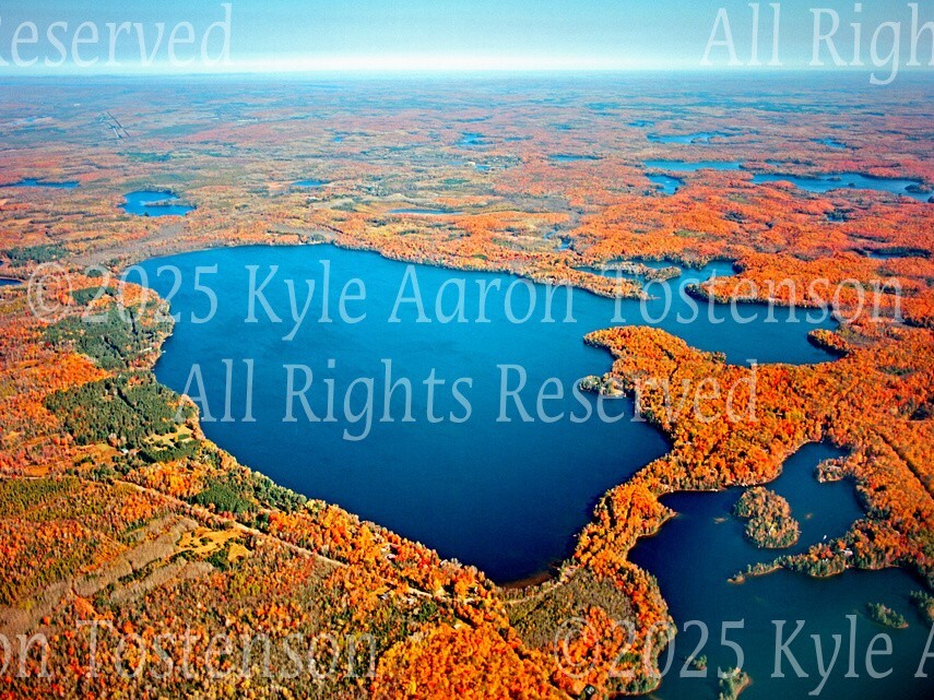 Presque Isle Lake, Vilas County, Presque Isle Wisc. Aerial Photo. Frame Optional