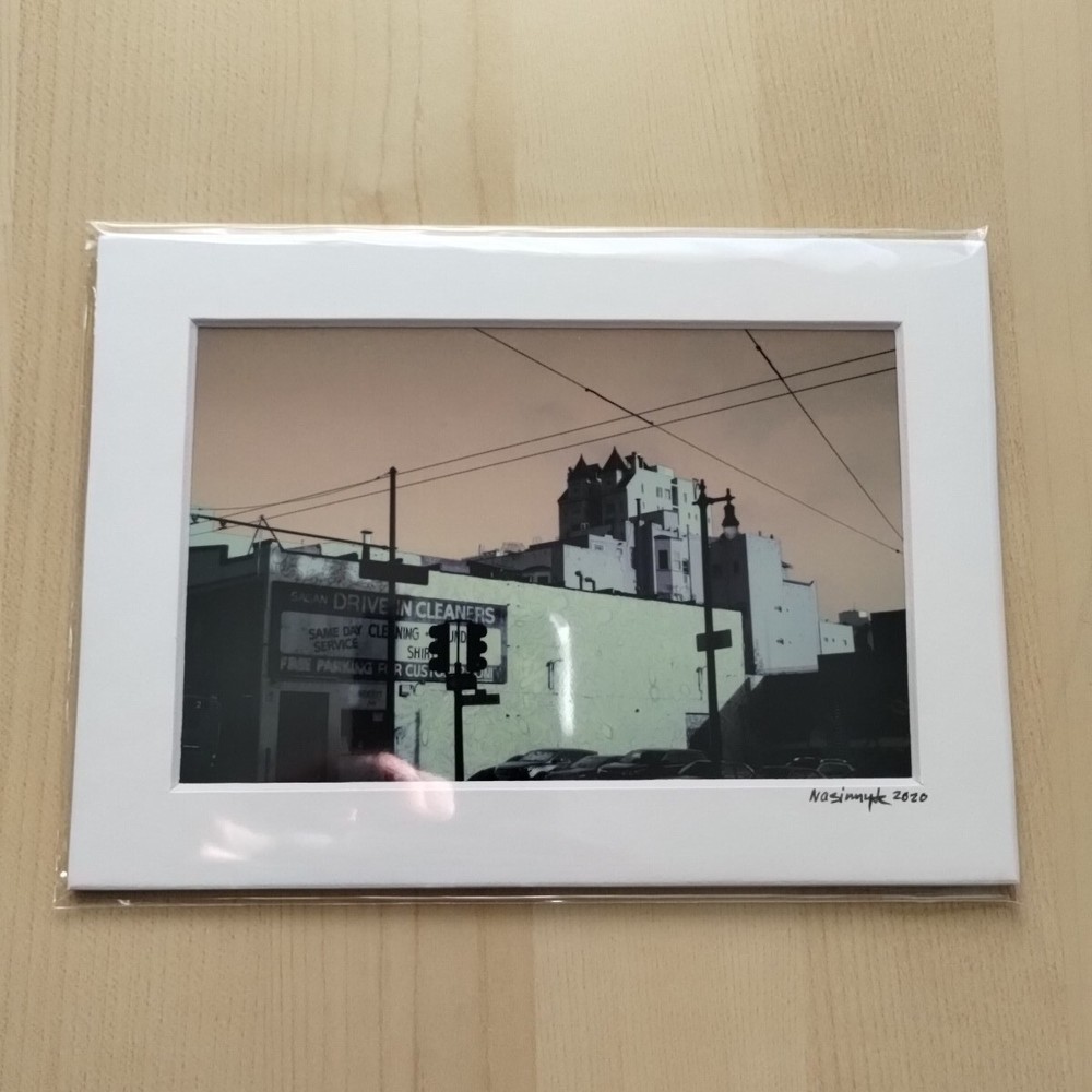 Matted Photo Print San Francisco Buildings Modern Photography Home Decor