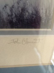 John Clement Signed Framed Art Landscape Desert Snow & Country Barn Winter (2)