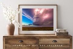 Storm Photography Print | Supercell Thunderstorm Picture | Kansas Wall Art