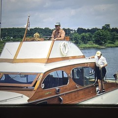 BOATS BOATING BOATER “HAMBURG COVE CT” “FOUR BELLES” 1953 Crew PEOPLE OLD LYME