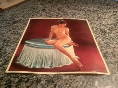 Gorgeous 1950s pinup photo print…12×13…rich colors, sexy!