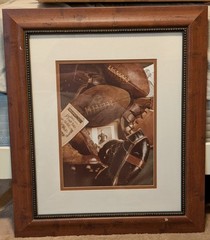Original Sepia Art Photography Vintage Football Bruce Curtis