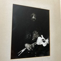 Lawanda Black And White Photography Of Man Holding White Flowers By Gypsy Ray